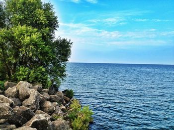 Scenic view of sea against sky