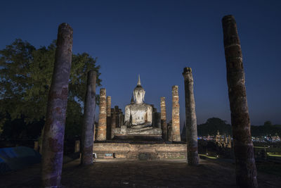 Panoramic view of historical building against blue sky