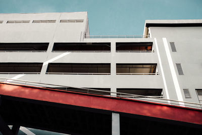 Low angle view of building against clear sky