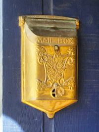 Close-up of wooden door