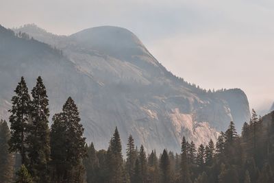 Low angle view of mountains against sky