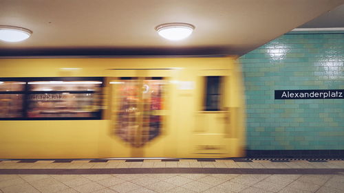 Interior of subway station