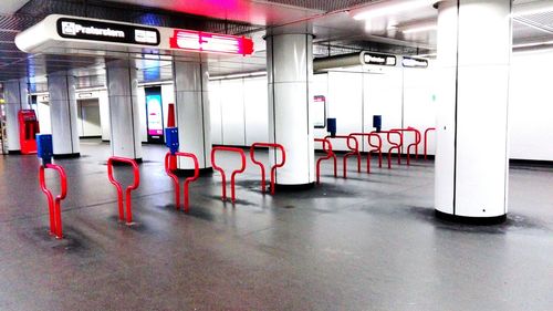 Empty benches in the dark