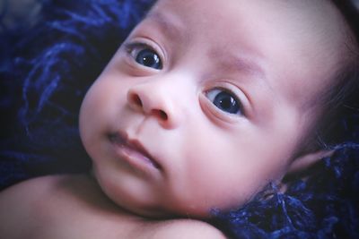 Close-up portrait of cute baby