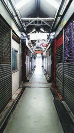 Empty corridor of building