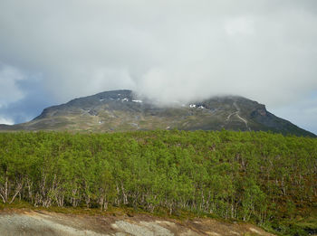 Scenic view of land against sky