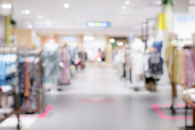 Defocused image of people at subway station