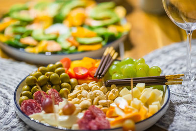 Close-up of food in bowl on table