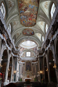 Low angle view of ceiling of building