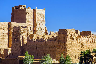 Moroccan berber village unesco site in sahara desert, ait ben haddou, morocco, africa