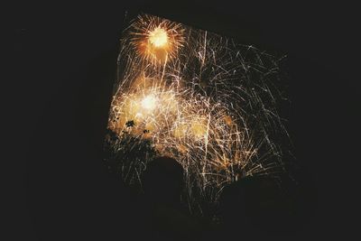 View of illuminated lights at night