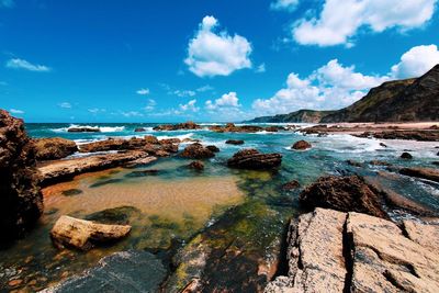 Scenic view of sea against sky