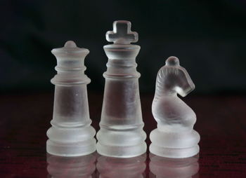 Close-up of chess pieces