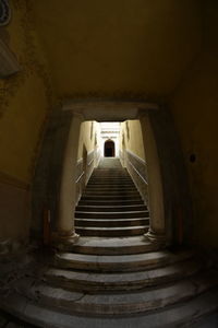 View of staircase in tunnel