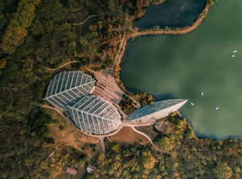 High angle view of sea