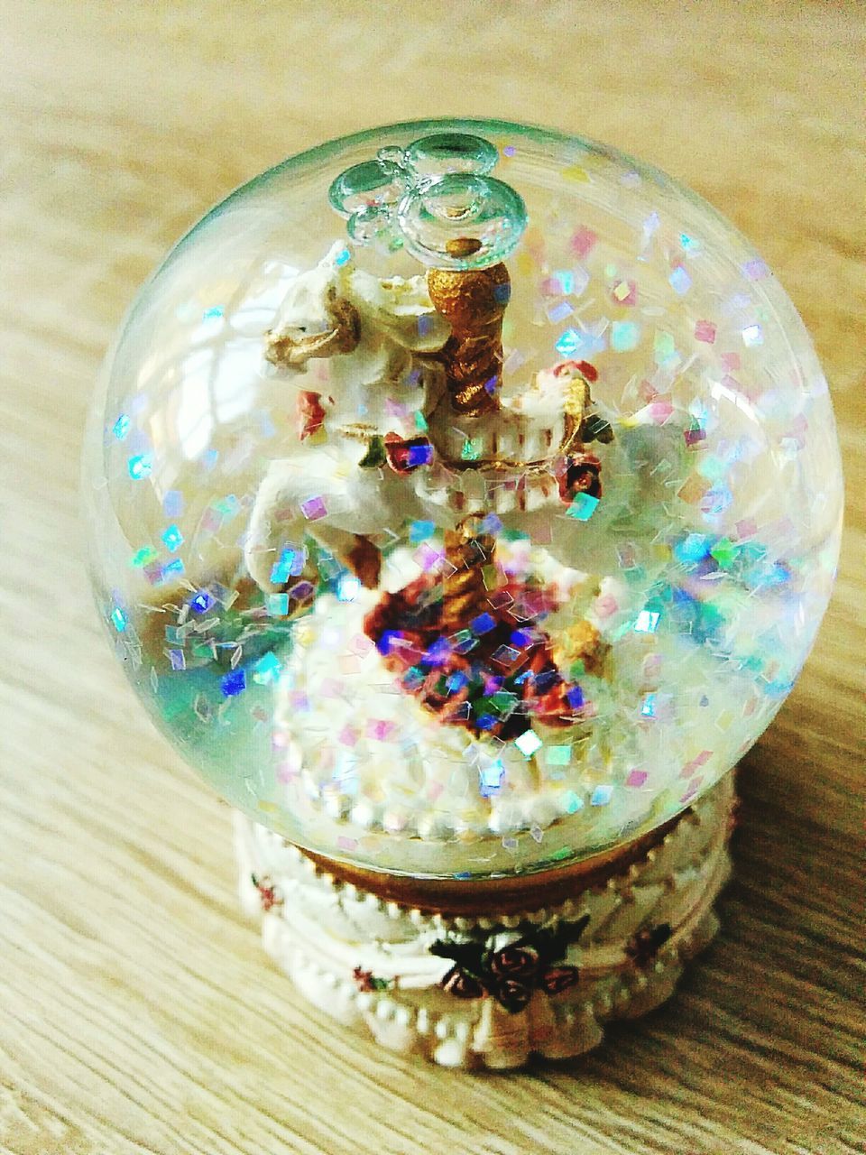 CLOSE-UP OF CRYSTAL BALL ON WATER