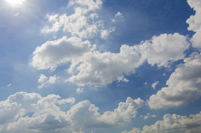 Low angle view of clouds in sky