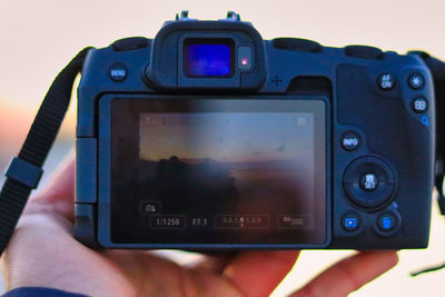 Close-up of digital camera