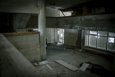 Interior of abandoned building