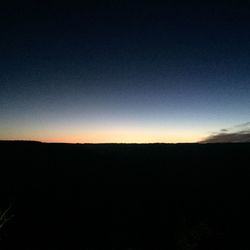 Silhouette of landscape at sunset