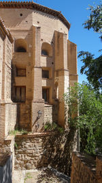 Low angle view of old building against sky