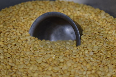 High angle view of bread in container