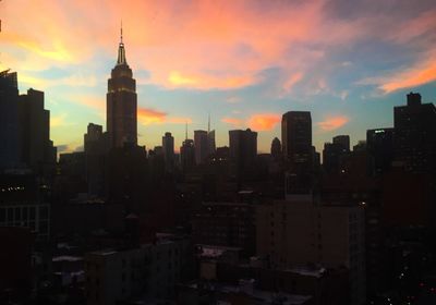 Cityscape at sunset