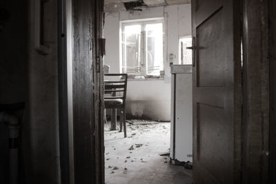 Interior of abandoned house