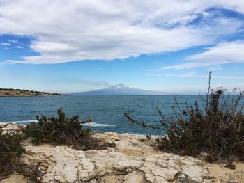 Scenic view of sea against sky