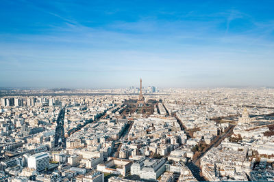 High angle view of cityscape against sky