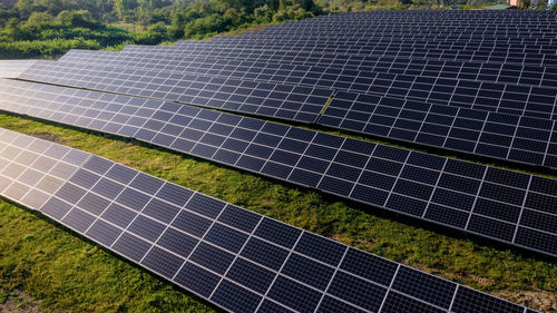 Full frame shot of solar panels