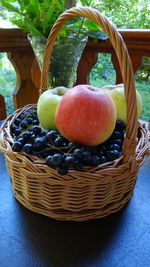 Close-up of fruits in plate