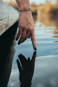 Low section of man in water