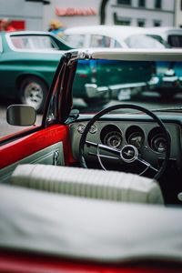 Close-up of vintage car