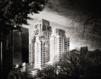 Low angle view of buildings against sky