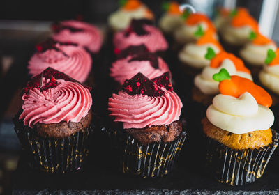 Close-up of cupcakes