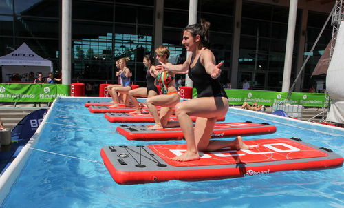 People in swimming pool