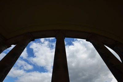 Low angle view of sky seen through arch