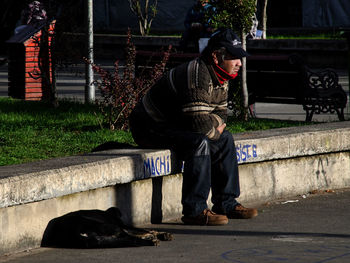 Man with dog