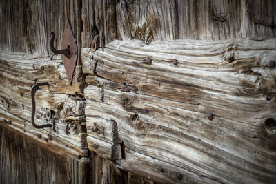 Close-up of closed wooden door