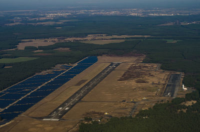 Aerial view of agricultural field