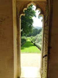 View of arched walkway