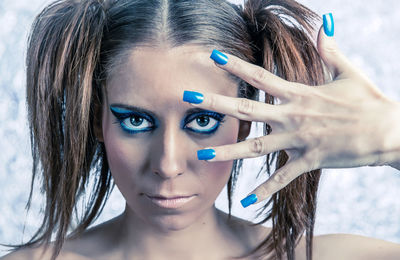 Close-up portrait of beautiful woman