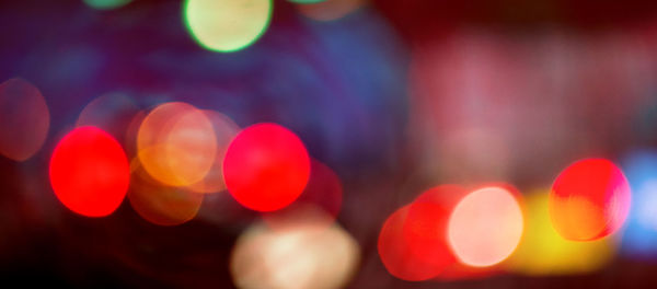 Defocused image of illuminated lights