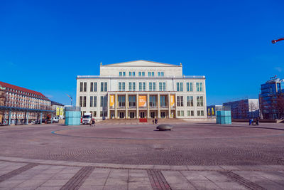 Building against blue sky