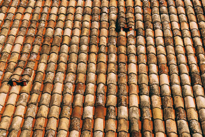 Full frame shot of roof tiles