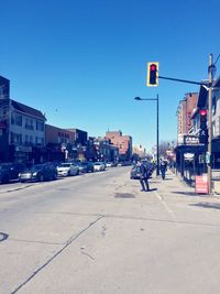 City street against clear sky