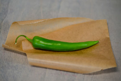High angle view of vegetable on cutting board