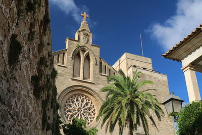 Low angle view of church against sky