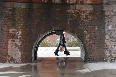 Woman in archway